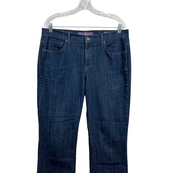 Gloria Vanderbilt Womens Jeans Barely Boot 5 Pocket Studded Zip Blue Sz 12 - Picture 2 of 6